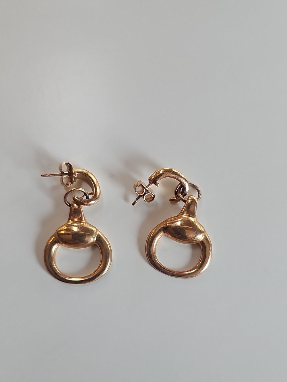 Gold-Tone Linked Drop Hoop Earrings - Women Jewelry